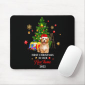 First Christmas In Our New Home Xmas Maltese Dog T マウスパッド (マウス)