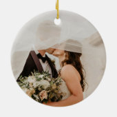 First Christmas Married 2025 Personalized Ornament セラミックオーナメント (裏面)