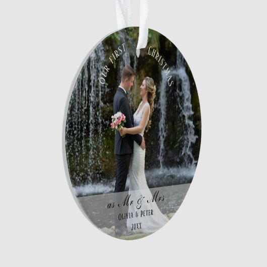First Christmas Married as Mr. & Mrs. オーナメント (正面)