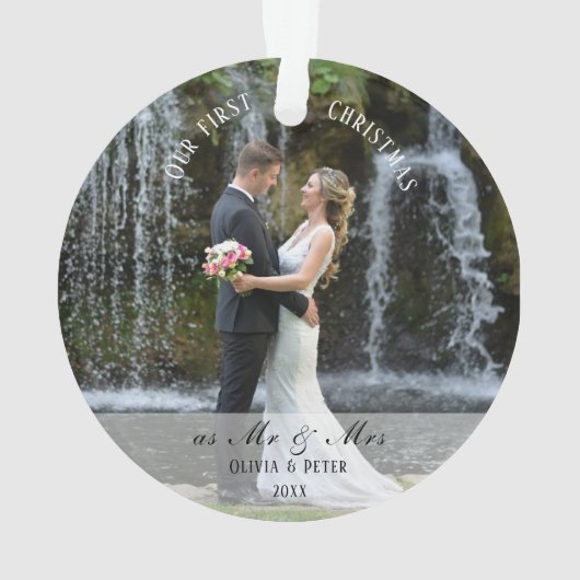 First Christmas Married as Mr. & Mrs. オーナメント (裏面)