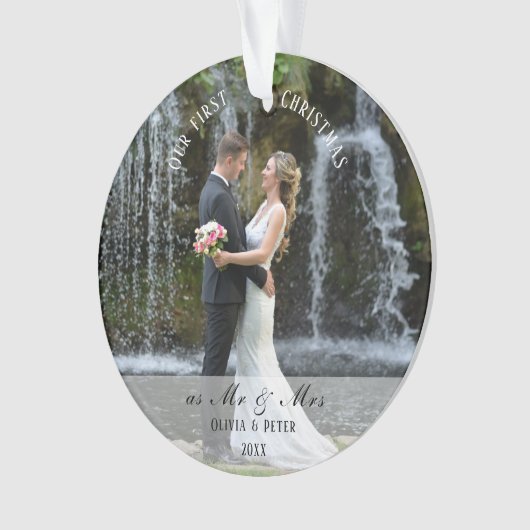 First Christmas Married as Mr. & Mrs. オーナメント (正面)