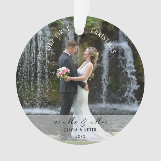 First Christmas Married as Mr. & Mrs. オーナメント (正面)