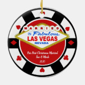 First Christmas Married Vegas Ornament 2026 セラミックオーナメント (裏面)