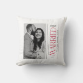 First  Christmas Married Wedding Photo Newlyweds クッション (正面)