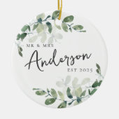 First Christmas Mr & Mrs Eucalyptus セラミックオーナメント (正面)