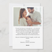 First Christmas New Baby Family Photo Message シーズンカード (裏面)