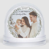 First Christmas new baby photo family of three (正面)