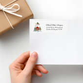 First Christmas New Home Cessna Airplane and Tree ラベル