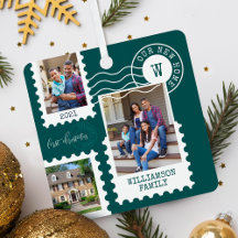 First Christmas New Home Fun Postage Stamp Photos 