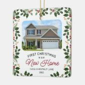 First Christmas New Home Photo Ornament セラミックオーナメント (左)