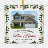 First Christmas New Home Photo Ornament セラミックオーナメント (正面)