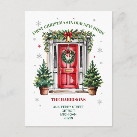 First  Christmas New House  シーズンポストカード (正面)