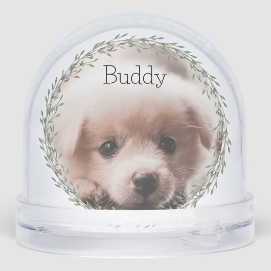 First Christmas new puppy photo family of three (裏面)