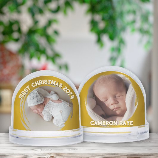 First Christmas Newborn Baby Gold