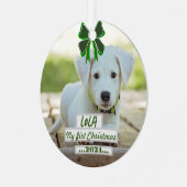 First Christmas ornament with my pet メタルオーナメント (正面左)