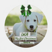 First Christmas ornament with my pet メタルオーナメント (正面)