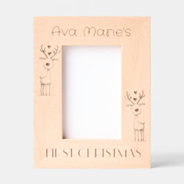 First Christmas, Personalized  4 x 6" Portrait  レーザー彫刻フレーム