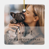 First Christmas Pet 2 Photo Script Name セラミックオーナメント (裏面)