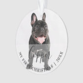 First Christmas Pet 2 Photo Script Name Ornament オーナメント (正面)
