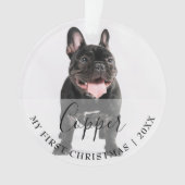 First Christmas Pet 2 Photo Script Name Ornament オーナメント (正面)