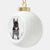 First Christmas Pet Photo Script Name Ornament セラミックボールオーナメント (右)