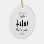First Christmas Together Ornament – Custom Names セラミックオーナメント (右)
