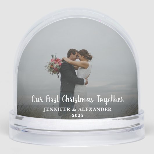 First Christmas Together photo Snow Globe (正面)