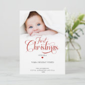First Christmas with Photo Holiday Card シーズンカード (スタンド正面)