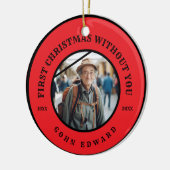 First Christmas Without You Memorial Photo Art セラミックオーナメント (左)