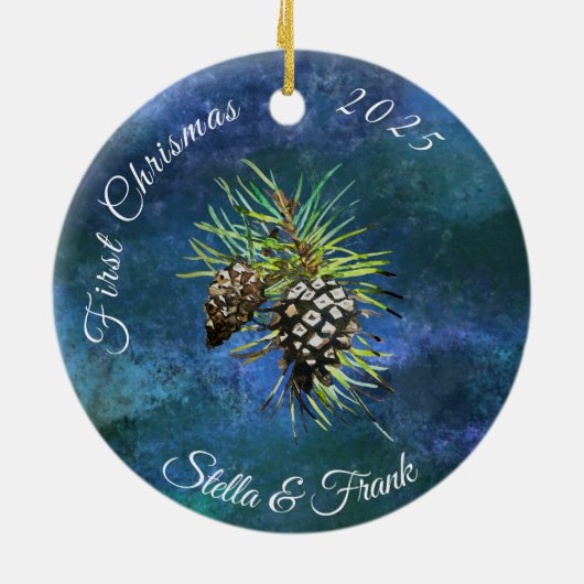 First Chrstmas together decoration, pine cone セラミックオーナメント (裏面)