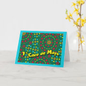 First Cinco de Mayo幾何学模様 カード (黄色い花)