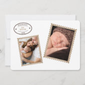 First Class Arrival Baby Announcement 招待状 (裏面)