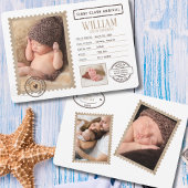 First Class Arrival Baby Announcement 招待状