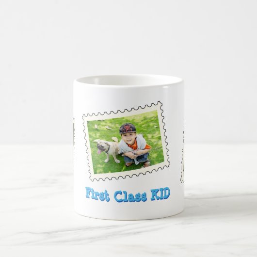 First Class KID 最高の KID Ever 3の写真カスタム写真 コーヒーマグカップ (中央)