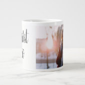 First Coffee写真と名前を追加 ジャンボコーヒーマグカップ (正面)