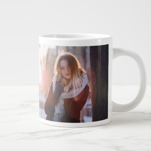 First Coffee写真と名前を追加 ジャンボコーヒーマグカップ (右)