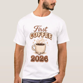 First Coffee of 2026 – New Year Coffee Lover Gift Tシャツ
