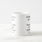 First Coffee Then I Decode 4th grade Handwriting コーヒーマグカップ (中央)