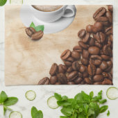 First Coffee, Then the Day – Sarah Kitchen Towel キッチンタオル (折り畳み)