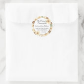 First Communionかわいい黄色スペインのい花 ラウンドシール (バッグ)