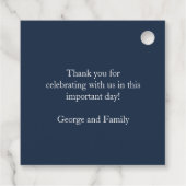 First Communionメッセージカードと金ゴールドChalice フェイバータグ (裏面)