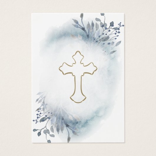 First Communion青い葉の記憶カード (正面)