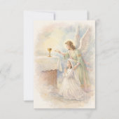 First Communion Angel Eucharist Prayer Keepsake 案内状 (正面)