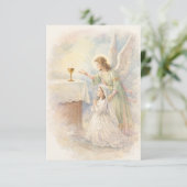 First Communion Angel Eucharist Prayer Keepsake 案内状 (スタンド正面)