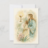 First Communion Angel Eucharist Remembrance 案内状 (正面)