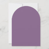 First Communion Arch Dusty Purple シンプルScript 招待状 (裏面)