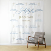 First Communion banner backdrop blue and gold タペストリー (インサイチュ)