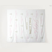 First Communion banner backdrop pink and gold タペストリー (正面(横))