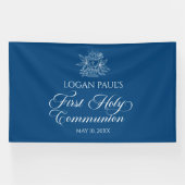 First Communion Blue banner backdrop  横断幕 (横)