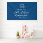 First Communion Blue banner backdrop 横断幕 (インサイチュ)